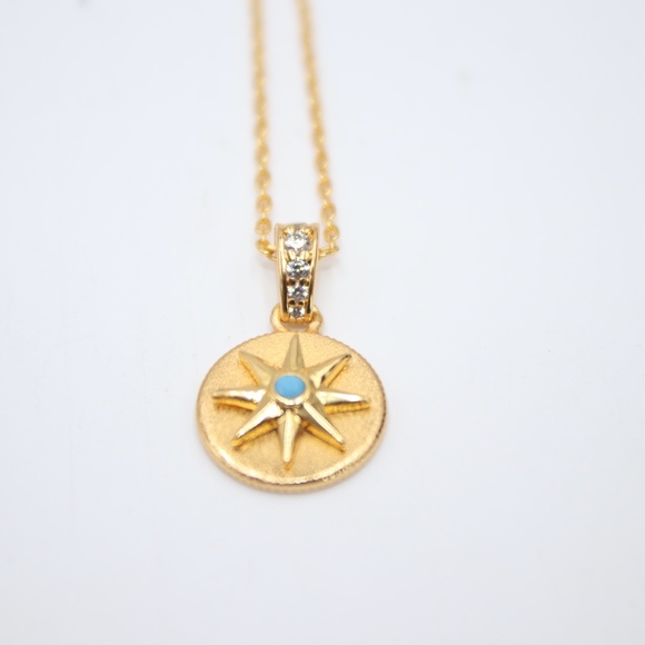 Kate Spade New York Women's Gold - Tone Necklace Gemstone Medallion Pendant